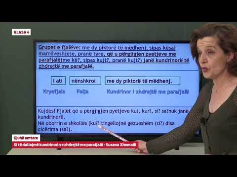 e Mesimi Klasa 4 - 4107 Gjuhë amtare - Si të dallojmë kundrinorin e zhdrejtë me parafjalë