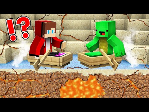 Insane Minecraft Lava Challenge w/ Mikey & JJ!