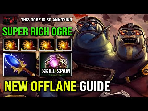 NEW 1v5 OP OFFLANE GUIDE 100% Perma Stun Super Rich Ogre Magi EZ Counter Any Hero Dota 2