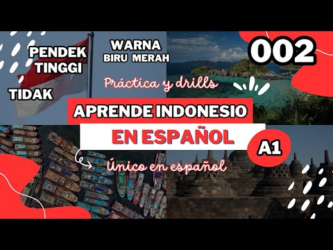 002 Learn Indonesian Language Online for Free - Full (Spanish with subtitles) tidak, pendek, +