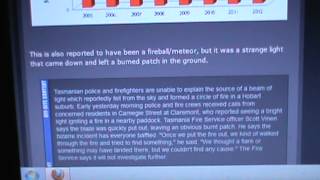 TASMANIAN LIGHT FROM SKY BURNS GROUND/POLAND FIREBALL