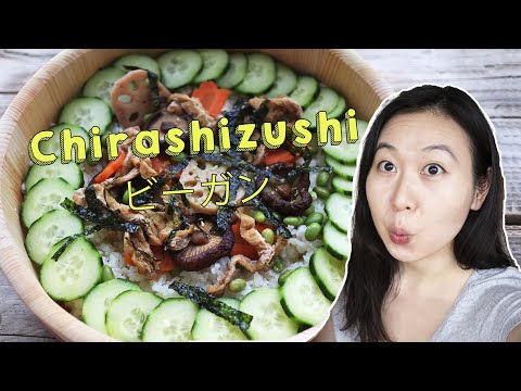 VEGAN CHIRASHI SUSHI (HUGE JAPANESE SUSHI RICE BOWL!! ) | OLYMPICS WEEK ビーガンちらし寿司