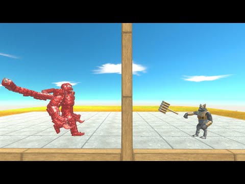 GOD GHOR HAMMER THROUGH THE WALL HITS MECHA UNITS | ANIMAL REVOLT BATTLE SIMULATOR