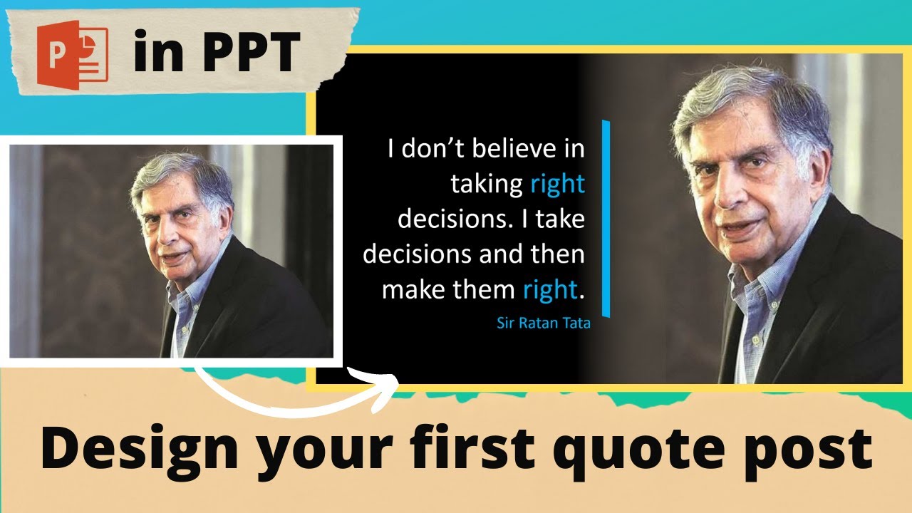 Make Quotes Post using PPT