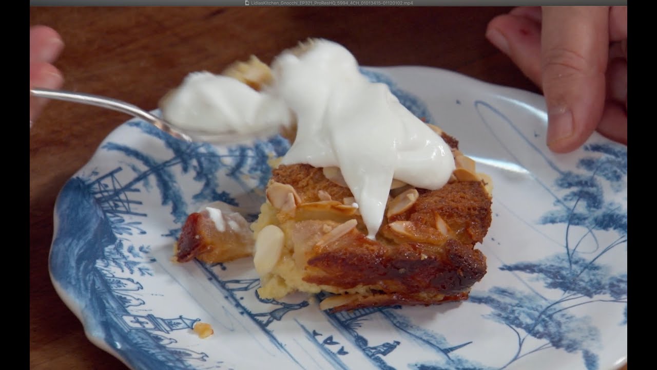 Pear and Bread Pudding