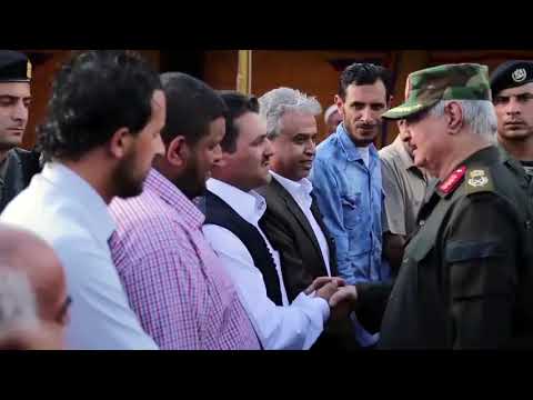 زيارة القائد العام للجيش الليبي لبلدية البيضاء