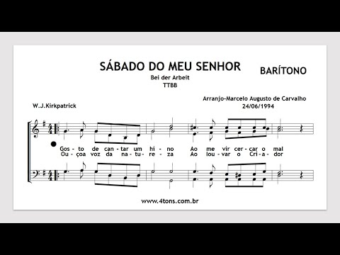 TTBB 0268 5B SÁBADO DO MEU SENHOR BARÍTONO MIDI