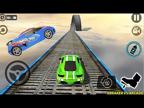Impossible Car Tracks 3D: Green and Blue Cars Driving Stunts Levels 8, 9, 10, 11 - Android Gameplay