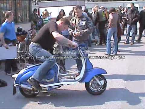 German and British Scooterists Paderborn Lambretta Vespa