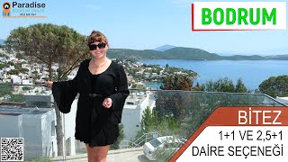 Bodrum Bitez'de Deniz Manzaralı 1+1, 2+1 ve 3+1 Daire Turu