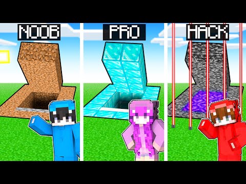 Minecraft Bunker NOOB vs PRO vs HACKER: La Base Secreta Más Segura
