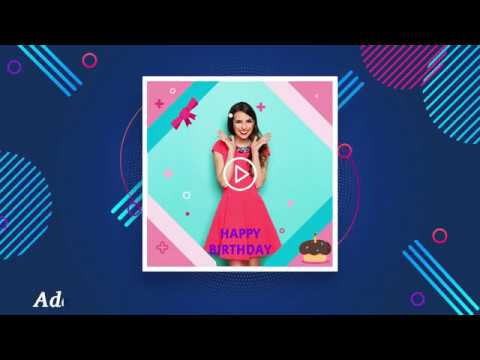 Birthday Video Maker with Song and Name Video