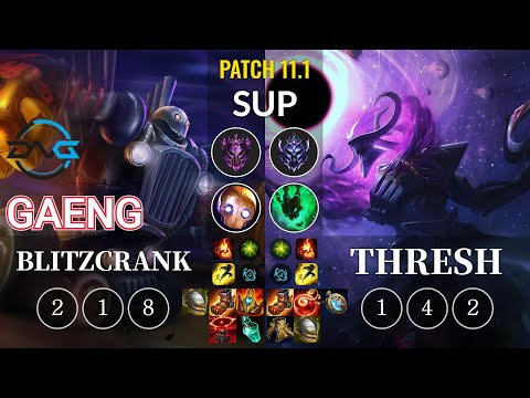 DFM Gaeng Blitzcrank vs Thresh Sup - KR Patch 11.1