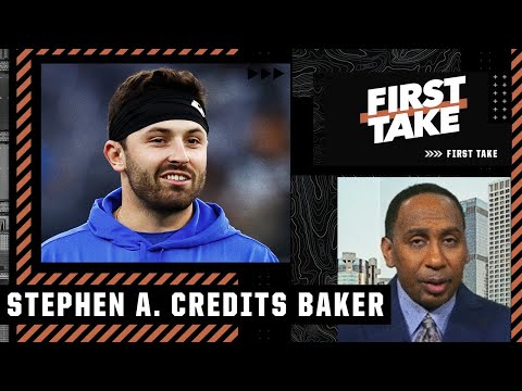 Stephen A. gives Baker Mayfield credit for leading the Rams on a 98-yard GW-drive 👏 | First Take
