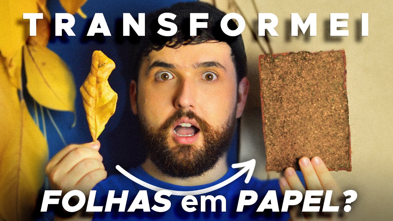 TENTEI FAZER PAPEL COM FOLHAS | Como fazer papel reciclado usando folhas de plantas | DIY paper leaf