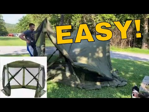 Clam Quick Screen Tent Real Time Setup #rv