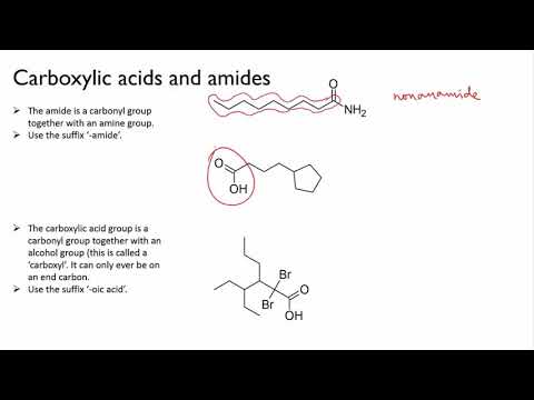 Naming carboxylic acids and amides | Organic molecules | meriSTEM