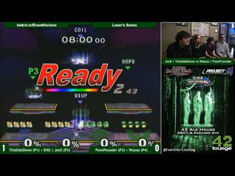 Construct 69 - ThisSideDown + EHG | Jon$ vs PoonPounder + Wazoo - Melee Doubles LS