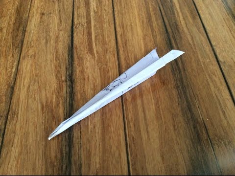 How To Make The Fastest Paper Airplane That flies 36+metres. (With a good throw.) Video