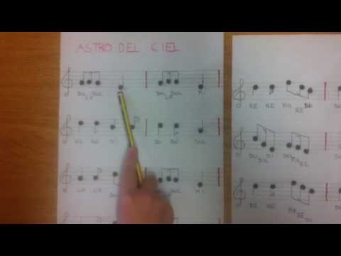 Astro del ciel - tutorial per le scuole - Spartiti di musica in 3D