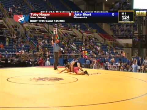 Cadet Freestyle 135 pounds - Jake Short vs. Toby Hague