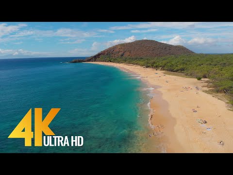 4K Drone Footage - Bird's Eye View of Maui Island, Hawaii - 3 Hour Ambient Drone Film