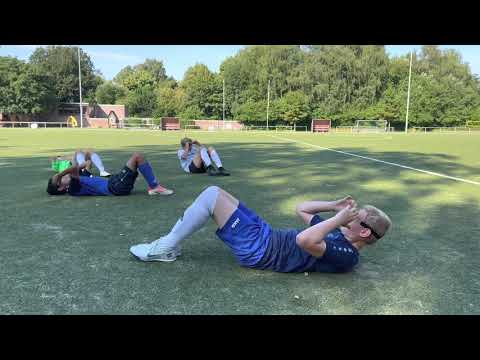 Training – U14-Mannschaft: Leichtathletik, Cardio, Ausdauer, Sprint, Liegestütz, Stabi