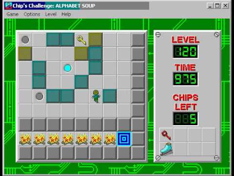 Chip's Challenge 1 level 120 solution - 947 seconds