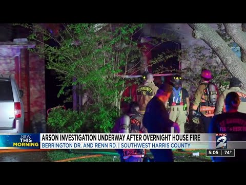 Arson investigation underway after overnight house fire, firefighters say