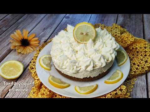 The ideal dessert for the summer: cold yogurt and lemon cake-Quick and easy recipe