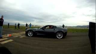 2010 T21 UW Formula SAE Car Onboard Drag Race Vs. Corvette ZR1