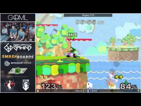 GOML 2015 - SAUS (Link) vs EMG | Sauc3 (Fox) - SSBM Singles Top 16