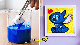 EASY CANVAS ART IDEAS 🖌️ Paint STITCH Step by Step
