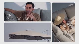 Platinum Challenger T1 zweefparasol – Ø350 cm – antraciet