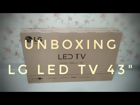 LG LED TV 43LJ50 43 inc - Unboxing di hari Natal 2017 - Indonesia