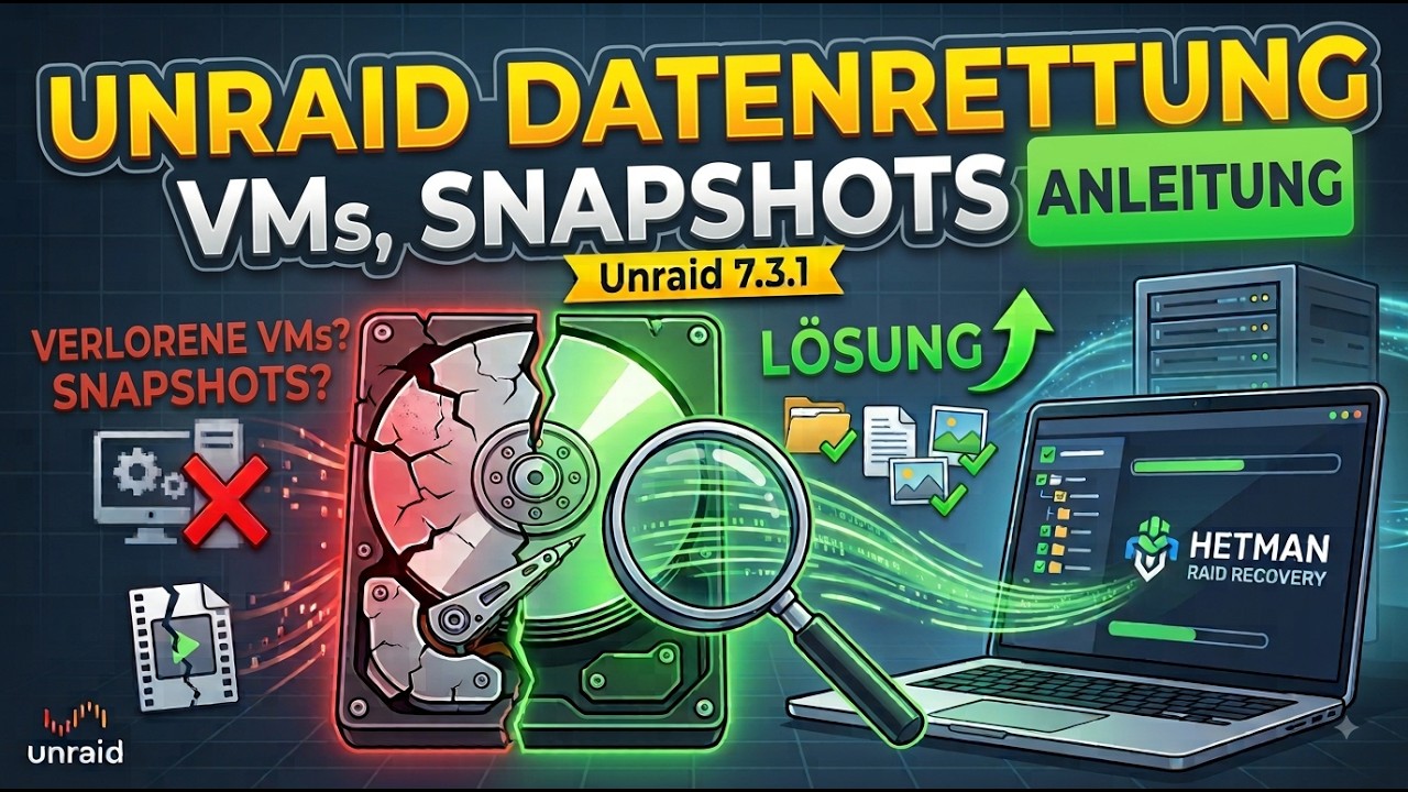 Gelöschte virtuelle Maschinen, Snapshots & Gast-OS-Daten auf Unraid 7.3.1 wiederherstellen Gelöschte virtuelle Maschinen, Snapshots & Gast-OS-Daten auf Unraid 7.3.1 wiederherstellen