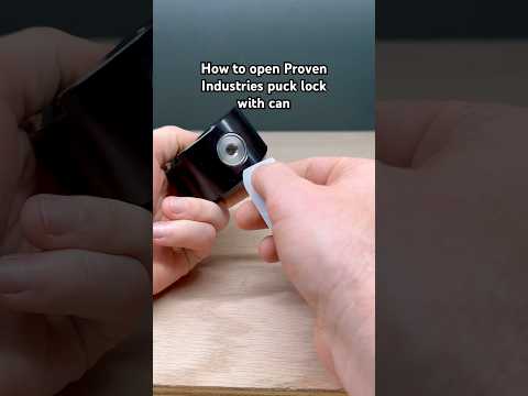 Puckschloss von Proven Industries mit Dose zu öffnen