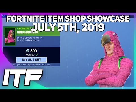 Fortnite Item Shop *NEW* KING FLAMINGO SET! [July 5th, 2019] (Fortnite Battle Royale) Video