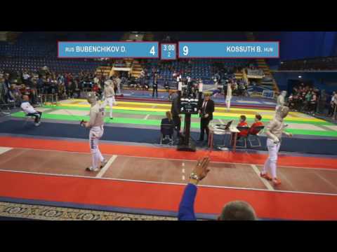 T32. KOSSUTH Balint (HUN) - BUBENCHIKOV Daniil (RUS). Sabre men.