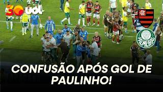 FLAMENGO 0 X 3 PALMEIRAS: JOGO TERMINA COM CONFUSÃO ENTRE ATLETAS APÓS GOL DE PAULINHO; VEJA VÍDEO