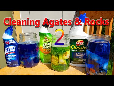 Cleaning Agates Comparing Part 2 - Lysol, Limeaway and...