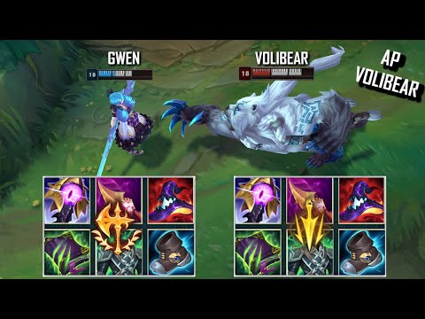 AP VOLIBEAR vs GWEN FULL BUILD FIGHTS & Best Moments!