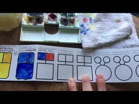 Mixing Primaries: ultramarine blue + cad red pale