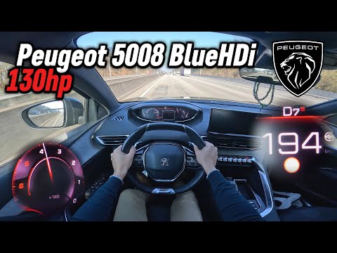2023 Peugeot 5008 1.5 BlueHDi "GT-Line" (130 hp) | POV Autobahn Test Drive in Germany