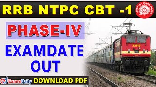 RRB NTPC Phase 4 Exam date 2021 Download | NTPC Phase 4 Admit Card & Exam City Details | RRB 2021