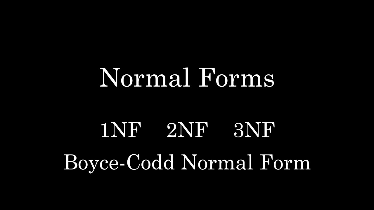 What are Normal Forms in Database Design?
