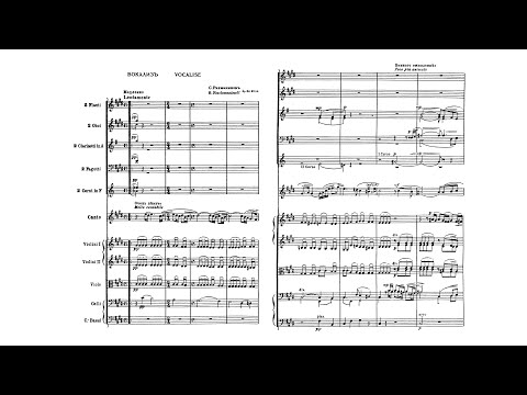 Rachmaninoff: Vocalise for voice and orchestra, Op. 34, No. 14 (with Score)