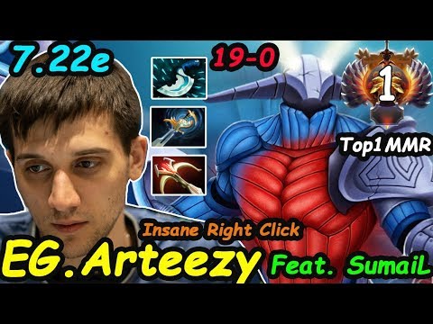 EG Arteezy - [Sven] Carry Top1 MMR INSANE Right Click Damage Feat SumaiL Dota 2 7.22e Gameplay