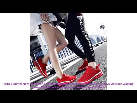 2018 Summer New Men Sport Shoes Breathable Outdoor Running Shoes Boys Video