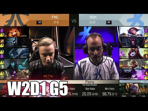 Fnatic vs H2K Gaming | Week 2 Day 1 S6 EU LCS Spring 2016 | FNC vs H2K G1 W2D1
